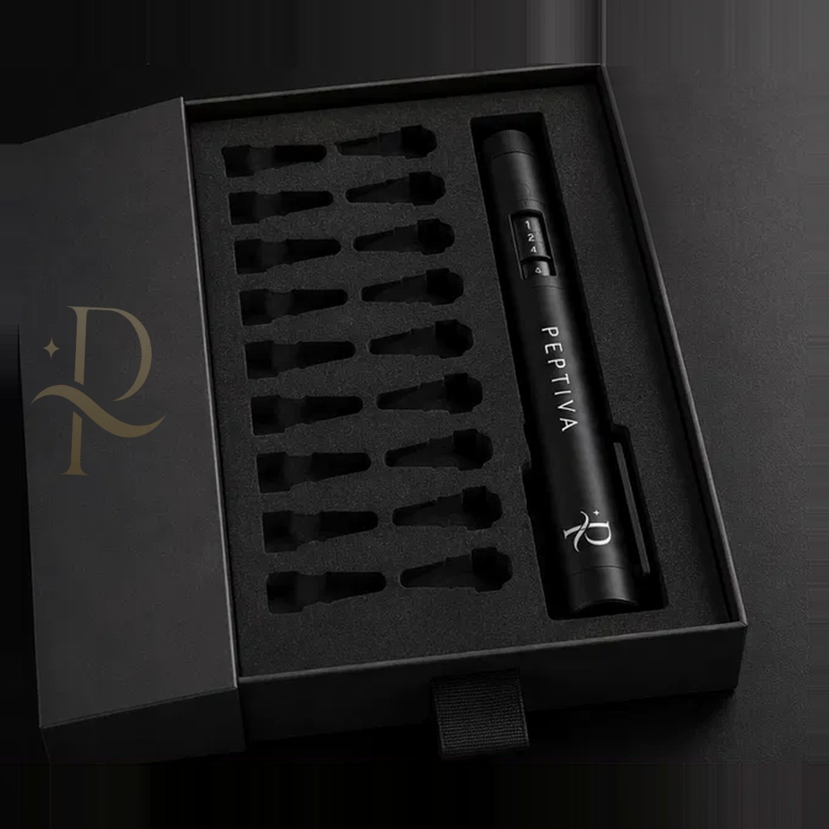 Coffret Peptiva ouvert et son crayon injecteur prérempli